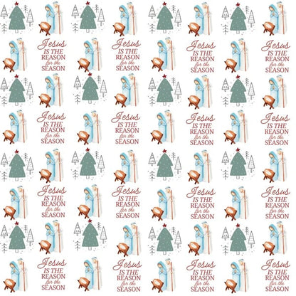 ✝️ Jesus Is The Reason For The Season – Christian Christmas Wrapping Paper 🎄🎁