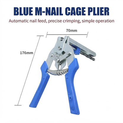 Heavy-Duty Carbon Steel Hog Ring Gun Kit with 600 M-Clips | Multi-Purpose Fence & Cage Fastening Tool