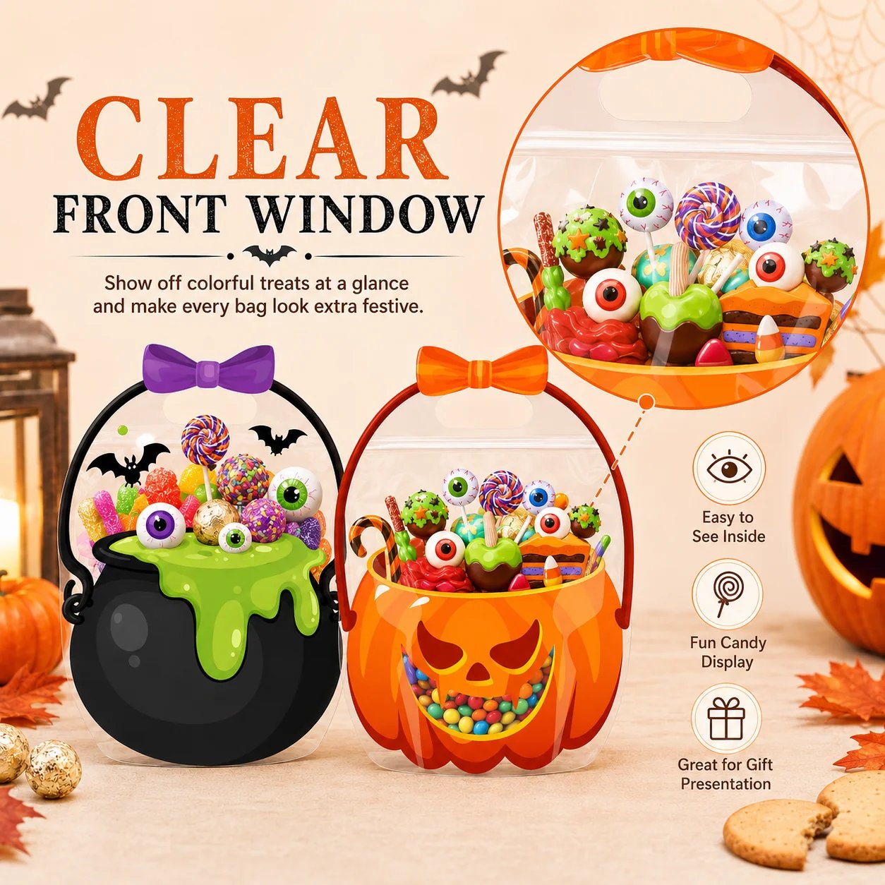 👻 EARLY HALLOWEEN DEAL 50% OFF 🎃 Fun Halloween Treat Bags for Parties & Trick-or-Treat