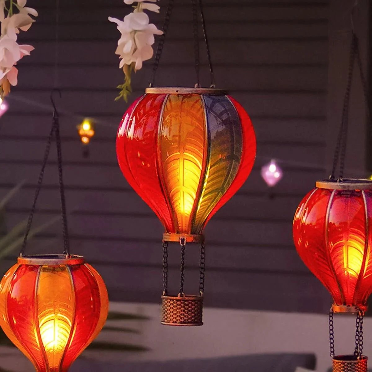 🔥Solar Hanging Rainbow Balloon Lantern🎈