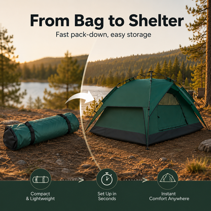 ✨Instant Pop-Up Camping Tent | Waterproof Lightweight Outdoor Ten