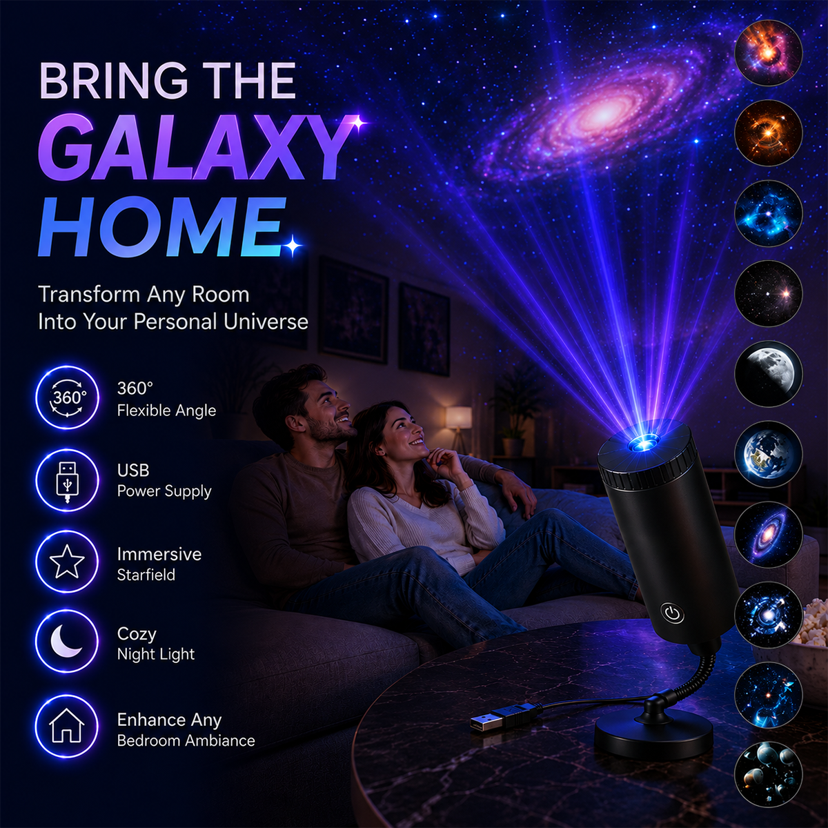 ✨ Plug-and-Play HD Star Projecto
