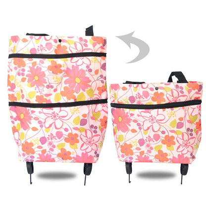 🛍️2-in-1 Foldable Shopping Cart✨