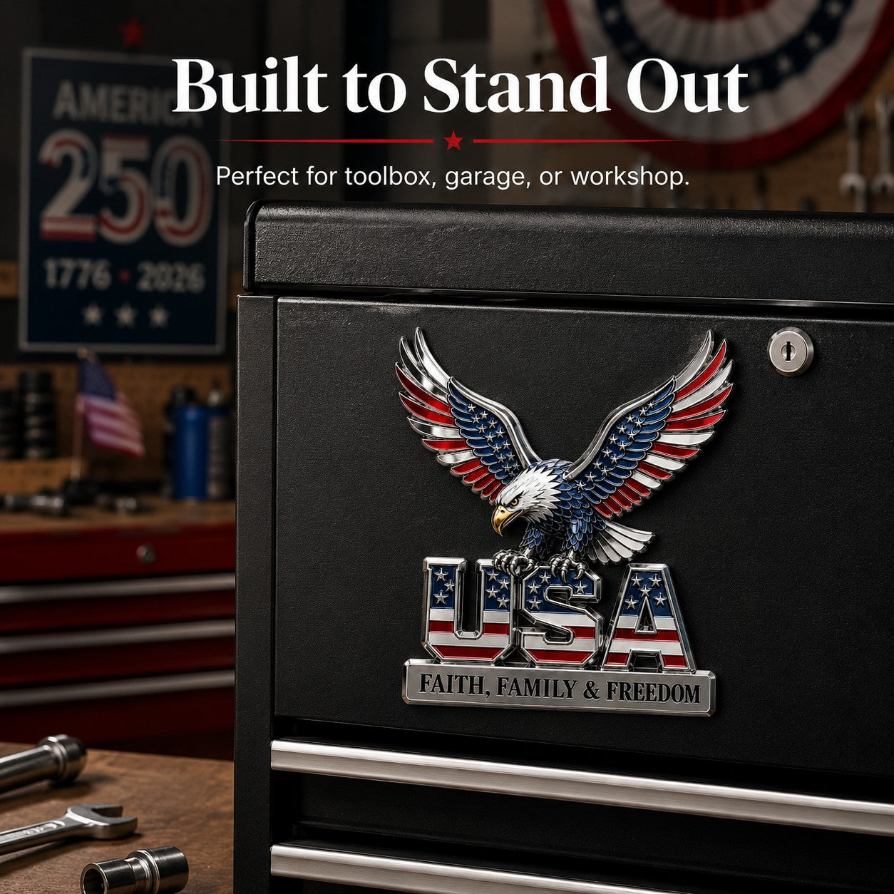 🎉250th Anniversary 49% OFF - ★USA Faith, Family & Freedom★ Metal Emblem