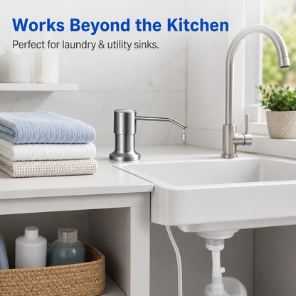 Kitchen Sink Soap Dispenser — Suitable for Kitchens and Bathrooms; No Need for Frequent Refills