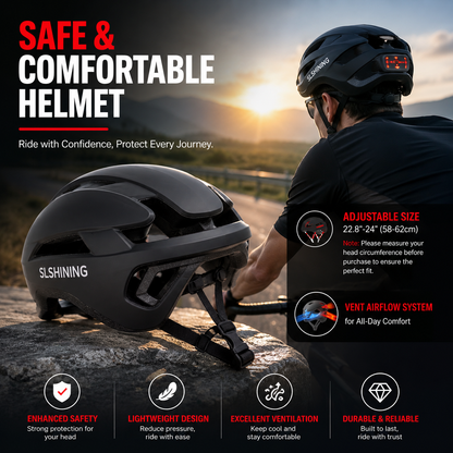 🚴SLSHINING Smart LED Cycling Helmet