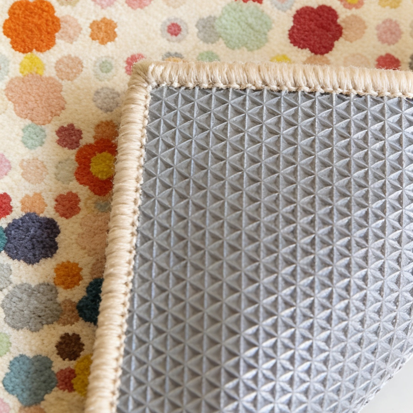 Colorful Polka Washable Runner Rug