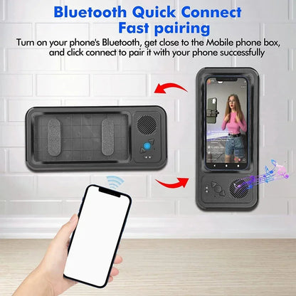 🎶Waterproof Shower Phone Holder with Bluetooth Speaker | ✨360° Rotating Case