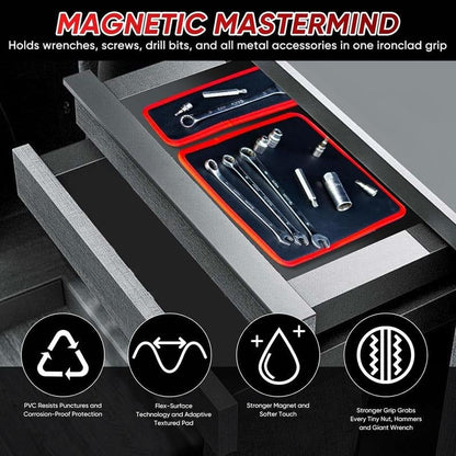 【❤️FathersDayGift】3PC Flexible Magnetic Tool Mat & Tray Holder - Magnetic Tool Tray