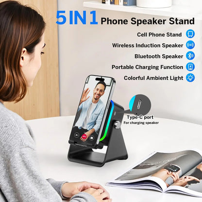 Buy 1 Get 2nd 50% OFF🔥5-in-1 Wireless Induction Speaker – The Ultimate Space-Saving Sound Solution!