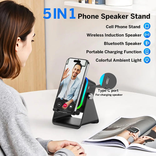 Buy 1 Get 2nd 50% OFF🔥5-in-1 Wireless Induction Speaker – The Ultimate Space-Saving Sound Solution!