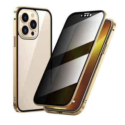 ✨ LAST DAY SALE 50% OFF ✨Magnetic iPhone case with privacy glass and metal frame