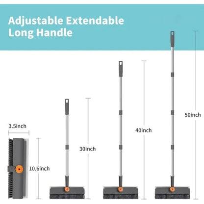 3 in 1 Floor Scrub Brush with Long Handle Cleaning Brush