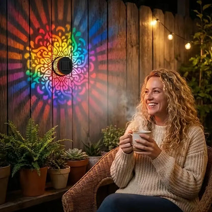 ☀️No Electricity Bills🌙Solar Mandala Projector Lights —Turn Your Backyard Into A Magical Light Show✨