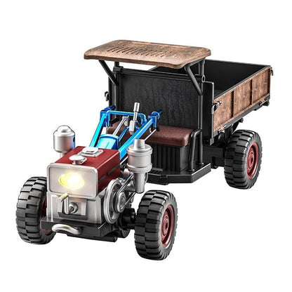 RC Tractor, 2.4G 4WD Full-Proportional All-Terrains Retro Realistic RC Farm Truck Vehicles with LED Lights