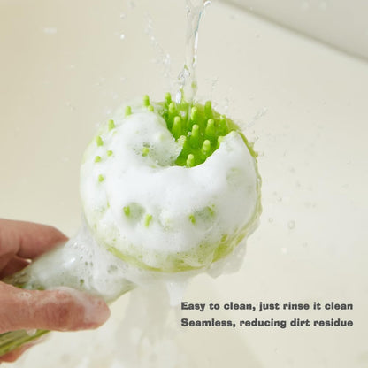 Pet Bath Brush with Shampoo Dispenser - Silicone Massage Grooming Tool for Cats & Dogs