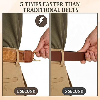2Pcs - No Buckle Elastic Stretch Belt for Men & Women