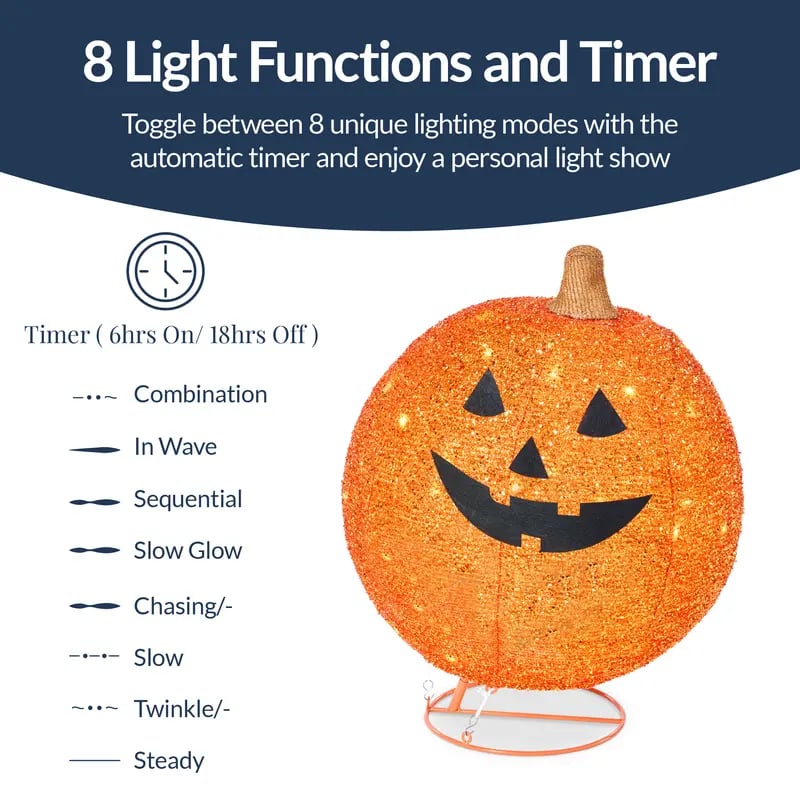 ⚡Hot Sales 49% OFF🔥2pc Lighted Pop-Up Outdoor Pumpkin Set