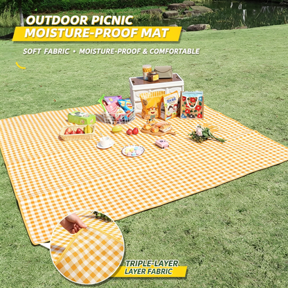 🏆 [BEST SELL] The Ultimate All-Terrain Picnic Mat：100% Waterproof • Sand-Proof • Effortlessly Foldable 🌿