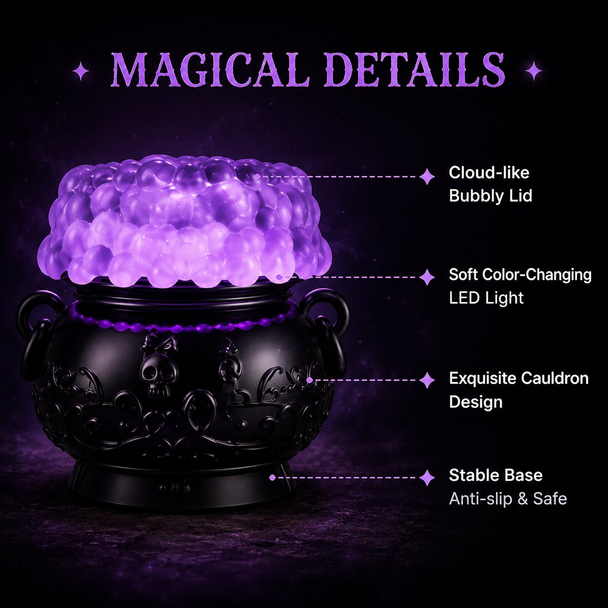 ✨Hot Sale 49%OFF👻Light-up Color-changing Cauldron Waterglobe