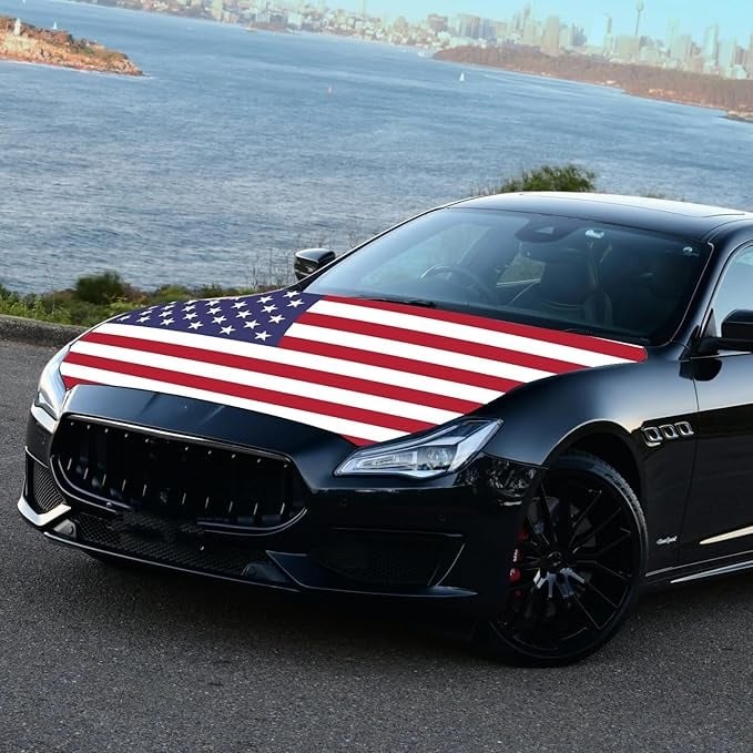 🎁🎉Only $27.5 This Week🌟🎉US Independence Day Car Hood Cover