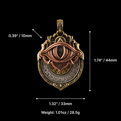 🔮 Handcrafted Tarot Eye Pendant – A Symbol of Intuition & Insight