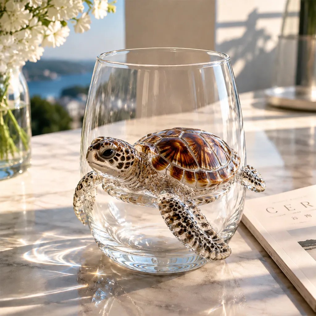 🌊 3D Ocean Animal Artisan Glassware Collection | For Fresher Sips, Sunlight-Catching Details, Coastal Elegance & Elevated Home Bar Vibes ✨