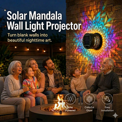 ✨🔥Anniversary 30th Mandala Solar Wall Lamp – Magical Patio Night Ambience✨🛒
