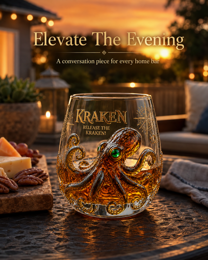 Last Day Promo: 49% OFF🐙 Kraken Octopus Sculpted Glass Tumbler