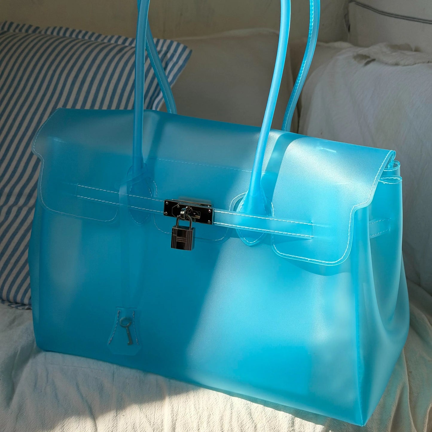 Transparent Jelly Shoulder Bag for Women, Summer TPU Handbag, Beach Tote Purse, Lightweight Crossbody Bag for Vacation & Daily Outfit
