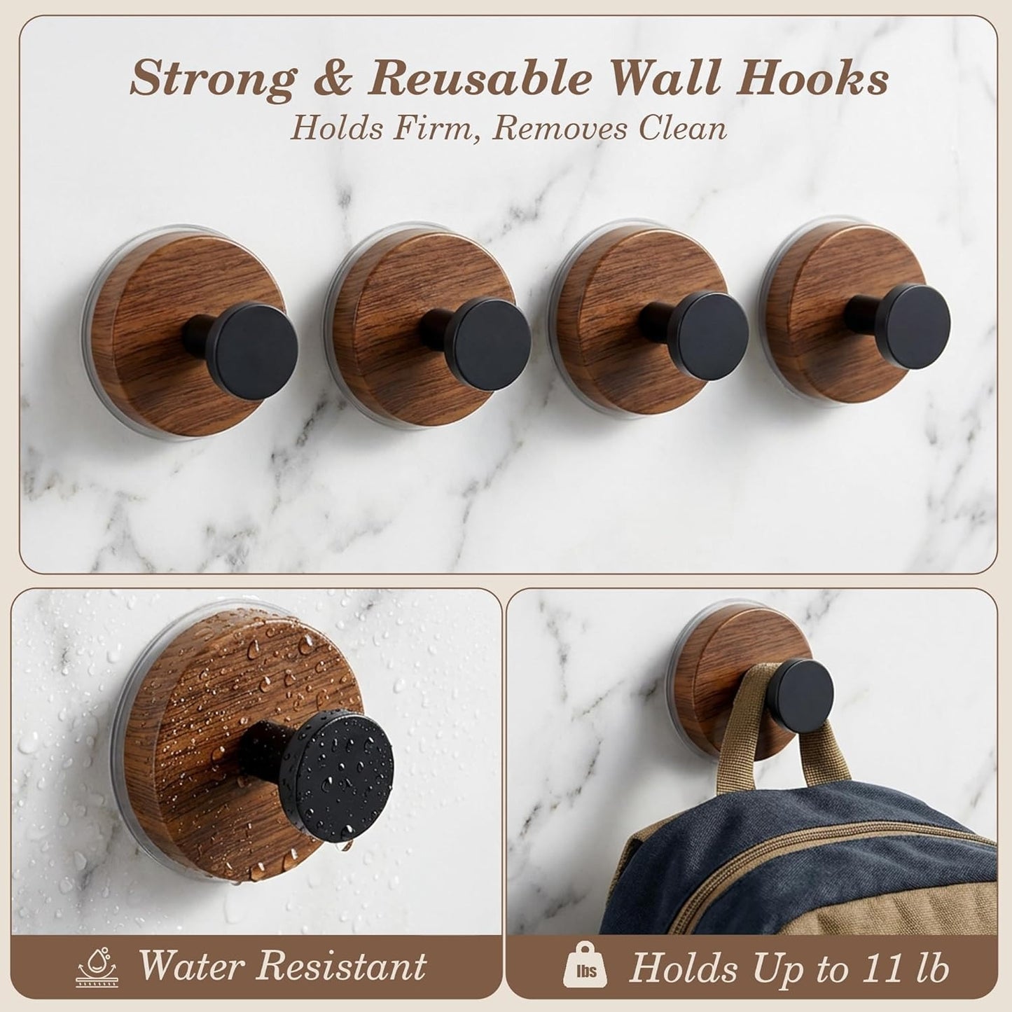 🥳2026 HOT SALE💞50K+ SOLD!✨No-Drill Heavy Duty Wood Hooks