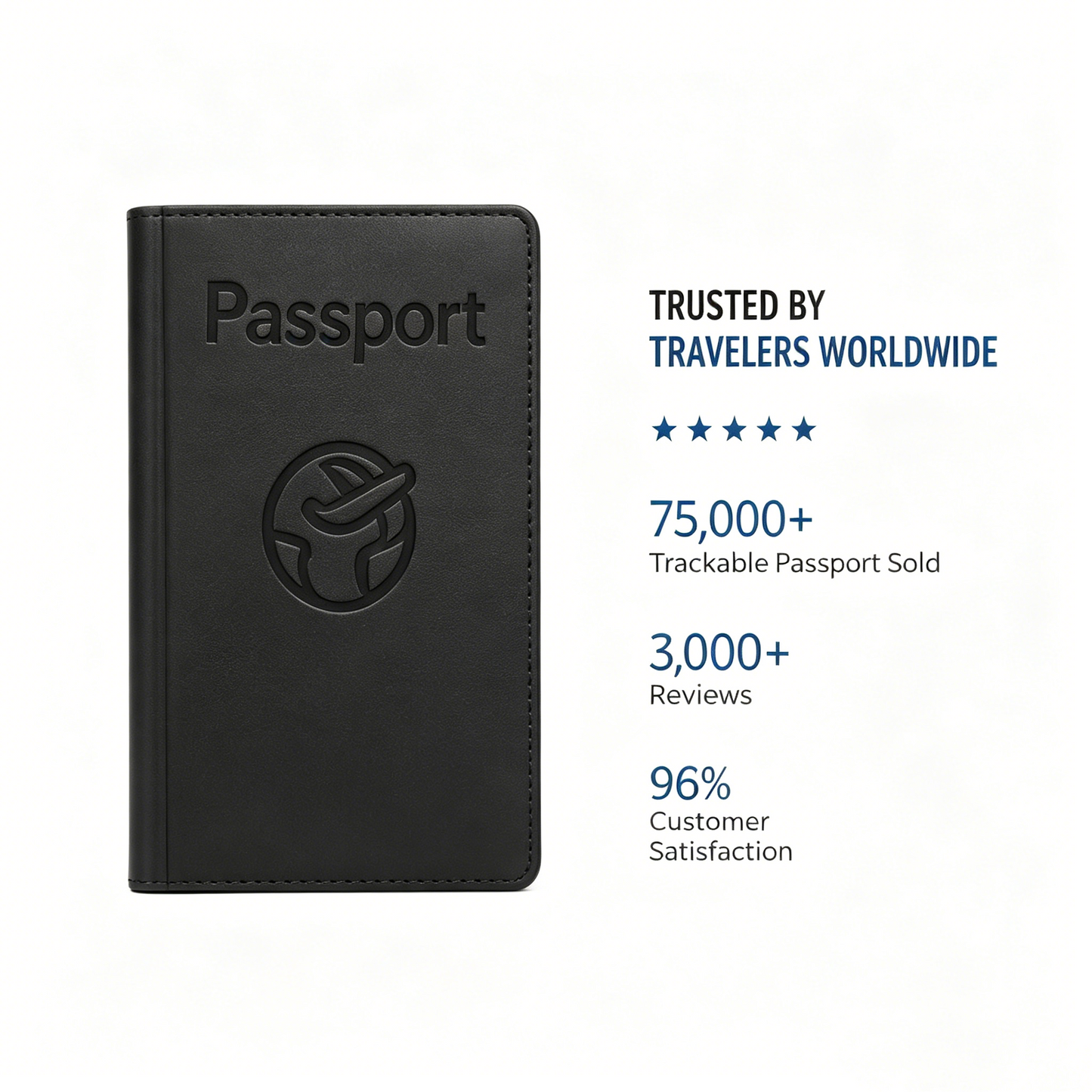 Smart Passport Cover with Apple Find My | Anti-Lost Travel Wallet RFID Slim Case