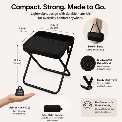 50% OFF Flash Sale: Ultra-Lightweight Portable Folding Stool – Never Stand in Line Again! 🪑