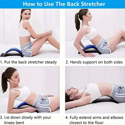 Back Stretcher — Magic Back Support and Spine Stretcher with Foam Pad — Back Massage Stretcher