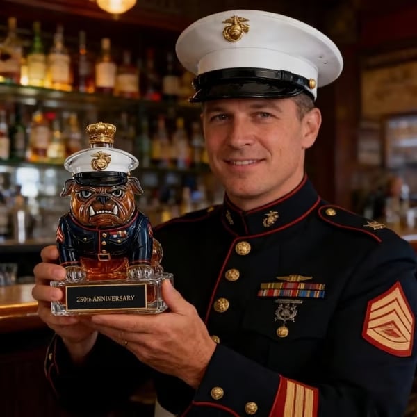 🦅 Devil Dog Legacy Decanter & Whiskey Glass Set – 250th Anniversary Edition