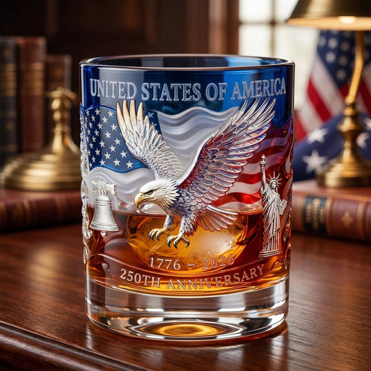 🔥Limited Edition 🎉2026 USA 250th Anniversary Commemorative Glass – 1776-2026 Heritage Edition