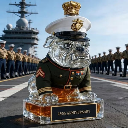🦅 Devil Dog Legacy Decanter & Whiskey Glass Set – 250th Anniversary Edition