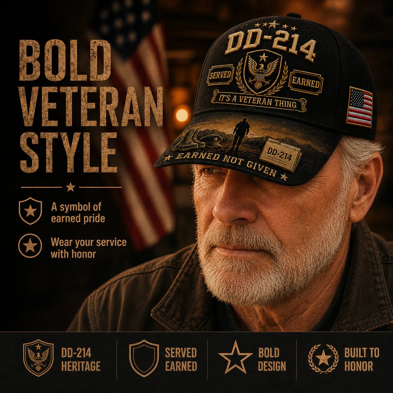 🔥LAST DAY 50% OFF - 🎖️DD-214 Served Earned Commemorative Cap(Breathable & Lightweight Comfort & Unisex Fit)
