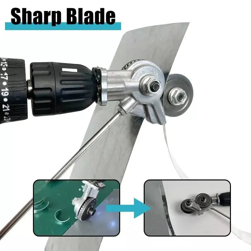 🔥 HOT SALE: Electric Metal Cutter Drill Attachment – Say Goodbye to Hand Fatigue & Cut Metal Like Butter!