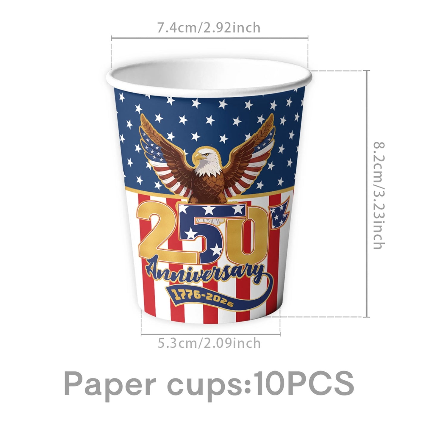 🎉Hot Sell🔥4th of July All-in-One Disposable Party Kit | Perfect for America’s 250th Celebration! 97PCS with Tablecloth, Banners & Cutlery