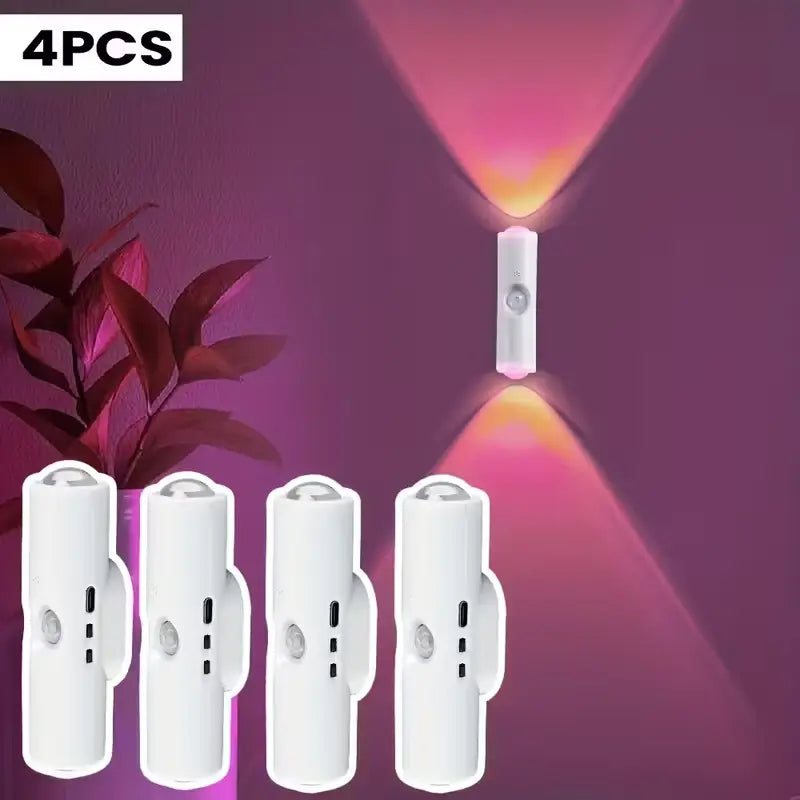🔥 4 PCS Smart RGB Sunset Wall Lamp — Turn Any Room Into a Viral Glow Paradise 🌈