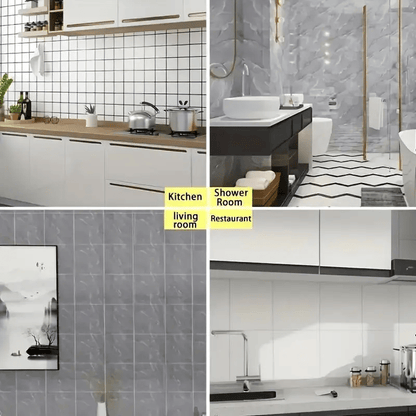 10 Pcs Marble Peel and Stick Waterproof Wall Panels🔥