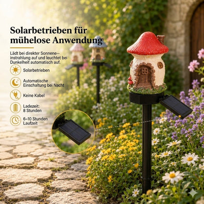 ✨🍄Solar garden light in a fairy-tale mushroom design💡