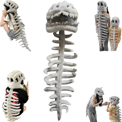 Why You'll Love Becoming a Fossil-Gothic Dinosaur Skeleton Wearable Pillow | Head Cushion for Home & Party