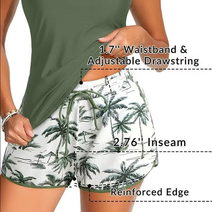 🏖️SUMMER SALE 49% OFF 🔥Aqua Eve Three Piece Tankini with Shorts🩱