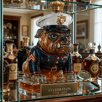 🦅 Devil Dog Legacy Decanter & Whiskey Glass Set – 250th Anniversary Edition