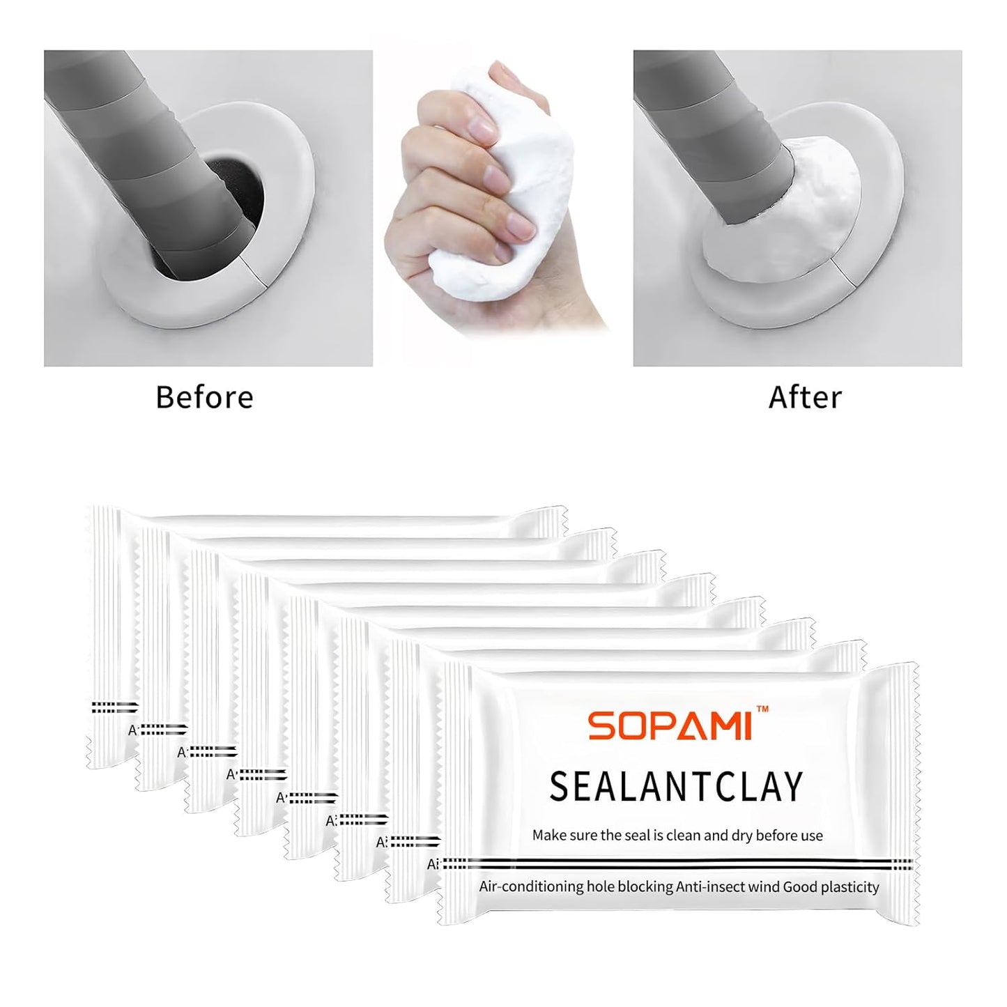 🛠️ 6-Pack Waterproof Sealing Putty – Moldable Repair Clay