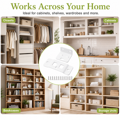 Furniture Hidden Double-Lock Corner Bracket Hardware Set