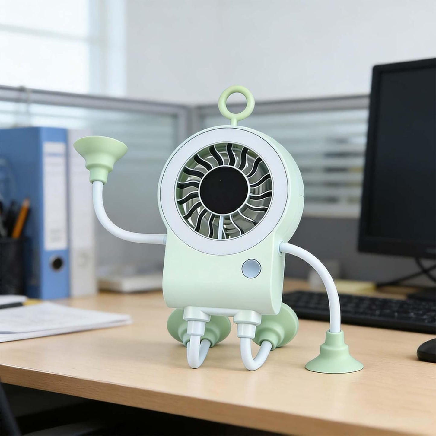 🌟🤖 Cute Robot Shaped Multi-scene Portable Desk Fan