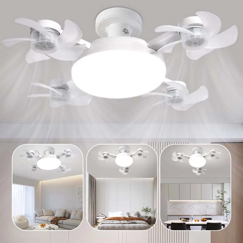 ❄️50% OFF TODAY💡 2-in-1 Ceiling Fan Light 🔧No Wiring • No Tools • Just Screw It In